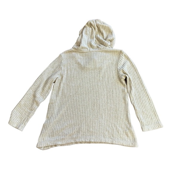 Soft Surroundings Asymptomatic Button Hooded Sweater Cream Color Women’s Small - Picture 5 of 11